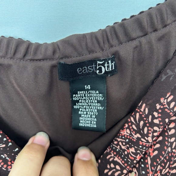 east 5th Brown Paisly Maxi‎ Skirt - Picture 3 of 6